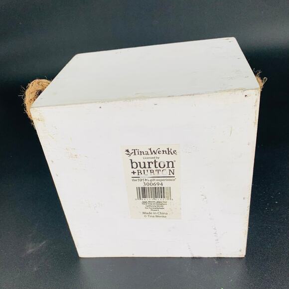 Decorative Wooden Box Tina Wenke Small Rope Handle Pink Floral Arrangement Gift - Picture 5 of 12